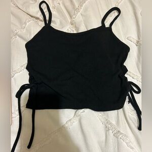 Black side ties tank size small